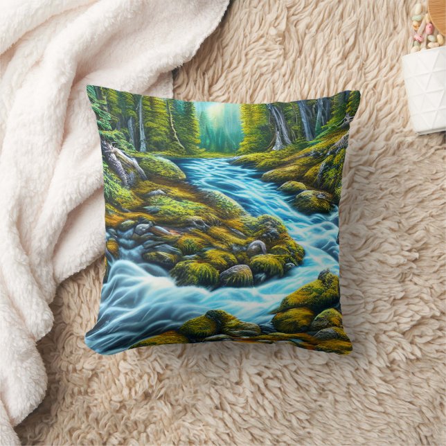 Magical Wilderness Bubbling Brook Kissen (Decke)