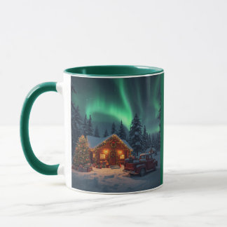 Magical Winter Cabin Christmas Tasse