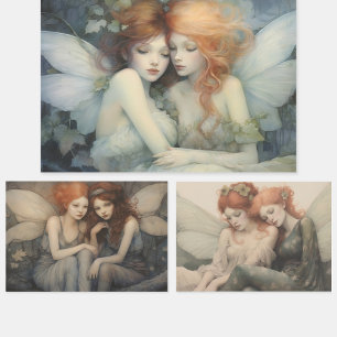 Magical Winter Fairies Weihnachten Elegante Geschenkpapier Set