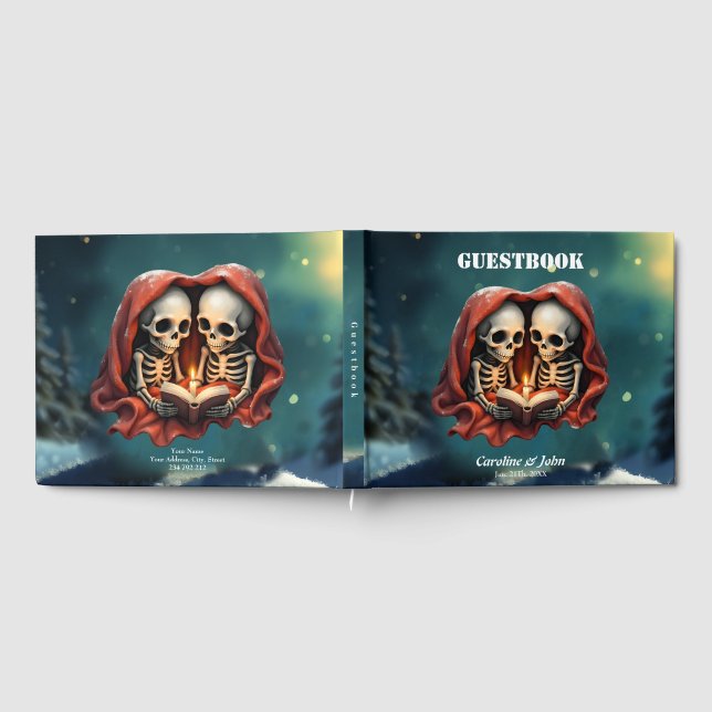 Magical winter moments, two skeletons  gästebuch (Voll)