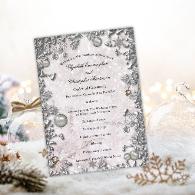 Magical Winter Wonderland Wedding Programm (Von Creator hochgeladen)