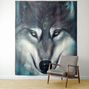 Magical Wolf Tapestry Wandteppich