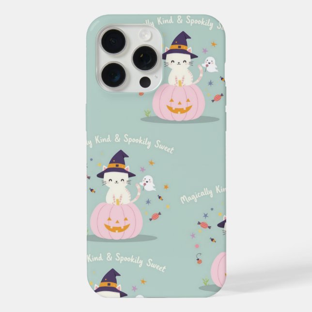 Magically Kind & Spookily Sweet – Cute Pastel Hall iPhone Hülle (Rückseite)