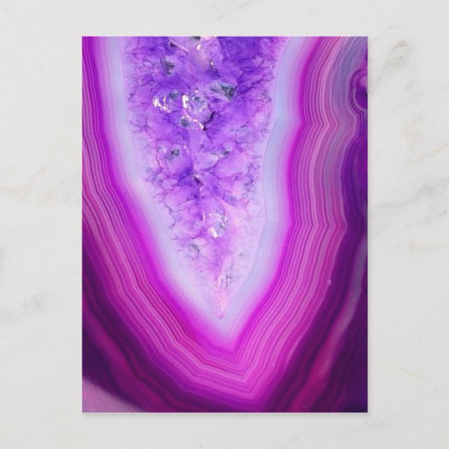 Magically Purple Agate Druzy Postkarte (Vorderseite)