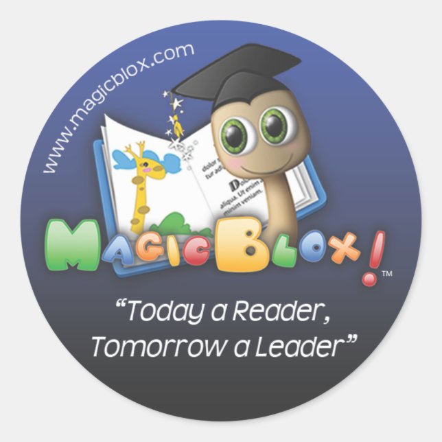 MagicBlox 2" Blue Sticker (Vorderseite)