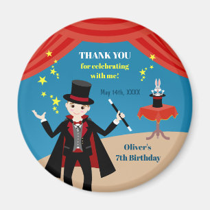 Magician Boy Show Geburtstagsparty Magnet