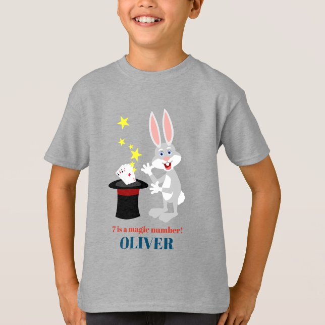 Magician Boy Show Geburtstagsparty T-Shirt (Vorderseite)