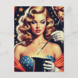 Magician Button Up Postkarte