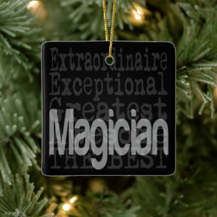 Magician Extraordinaire Keramikornament