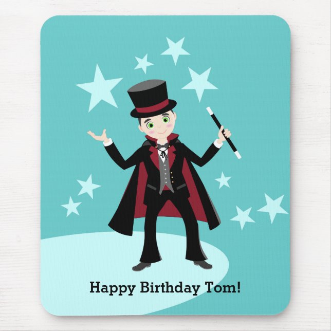 Magician-Geburtstagsparty Mousepad (Vorne)