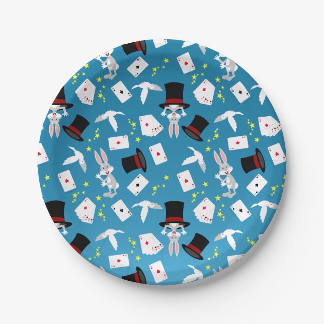 Magician Girl Show Birthday Party Pappteller (Vorderseite)