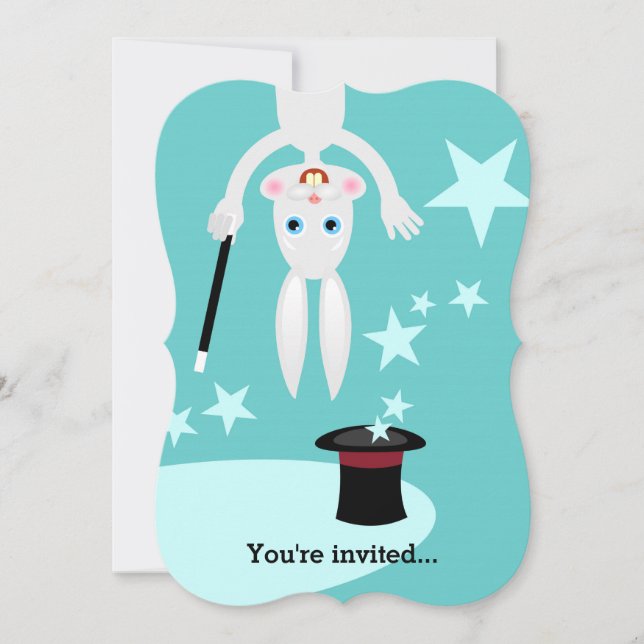 Magician Jungen Geburtstagsfeier Einladung (Vorderseite)