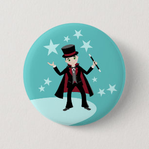 Magician Kid Birthday Party Button