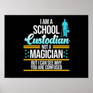 Magician Schulmeister Janitor Graphi Poster