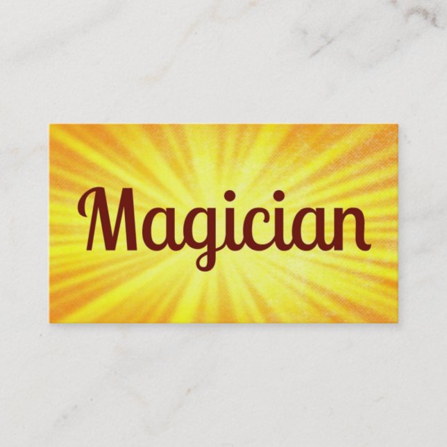 Magician Sunshine Business Card Visitenkarte (Vorderseite)