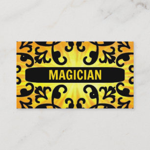 Magician Sunshine Damask Business Card Visitenkarte