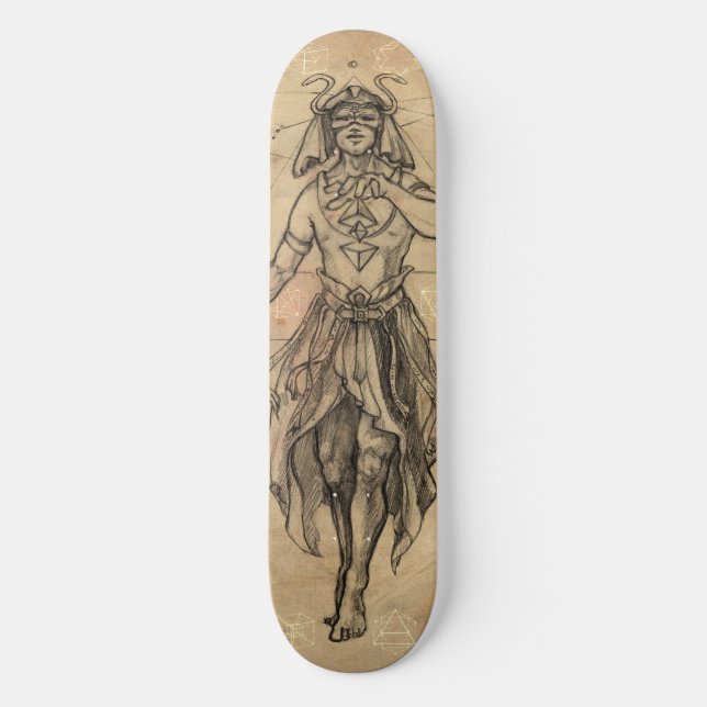 Magician tarotcard kunstvoll skateboard (Vorderseite)