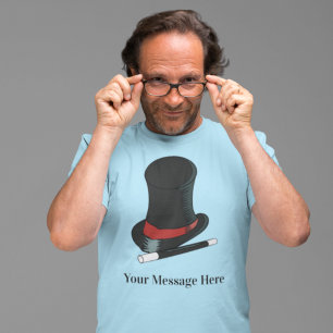 Magicians Hat and Magic Wand Personalisiert T-Shirt