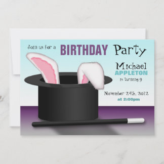 Magician's Hat - Kindergeburtstag Party Einladunge Einladung