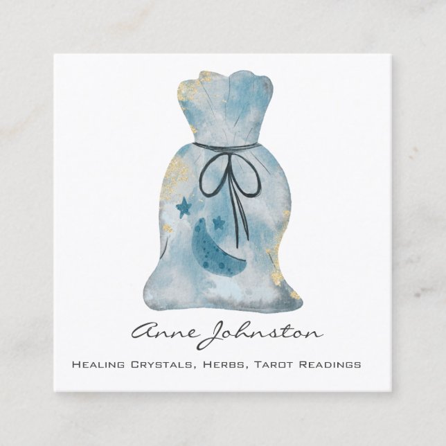 Magick Bag Square Business Card Quadratische Visitenkarte (Vorderseite)