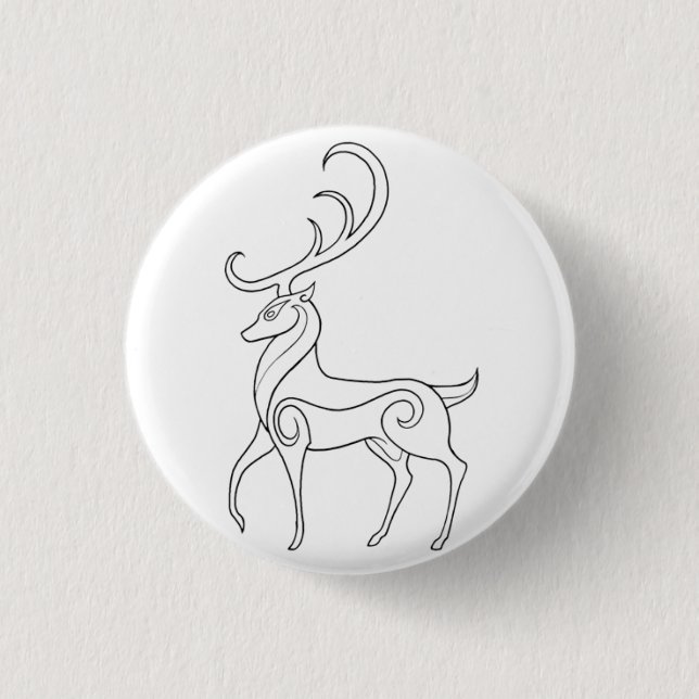 Magick - Hirsch Button (Vorderseite)
