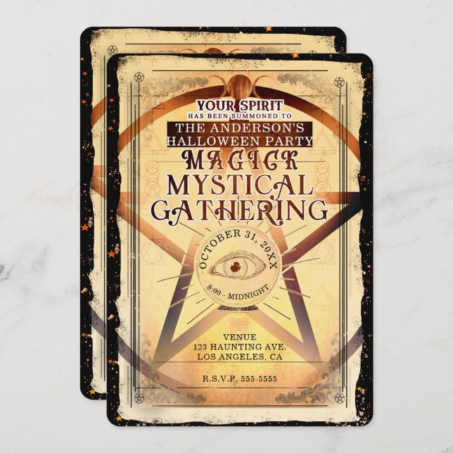 Magick Mystical Ansammlung Fortune Teller Eye Part Einladung (Vorne/Hinten)