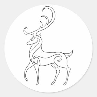 Magick - Stag Runder Aufkleber