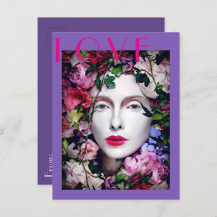 Magicki Blume Maiden Goddess Lavender Lila Postkarte