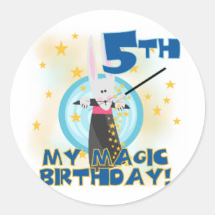 Magie-5. Geburtstags-T-Shirts und Geschenke Runder Aufkleber