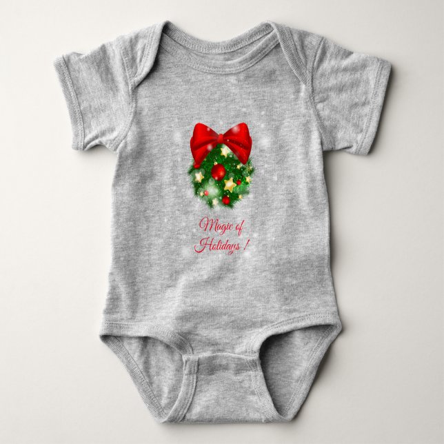 Magie der Feiertage Baby Strampler (Vorderseite)