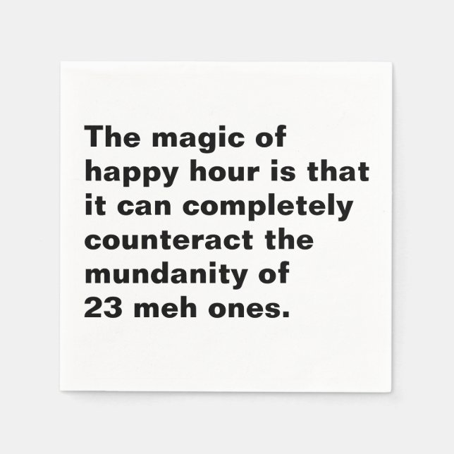 Magie der glücklichen Stunde Cocktailserviette Serviette (Vorderseite)