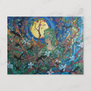 Magie der Holzpostkarte Postkarte