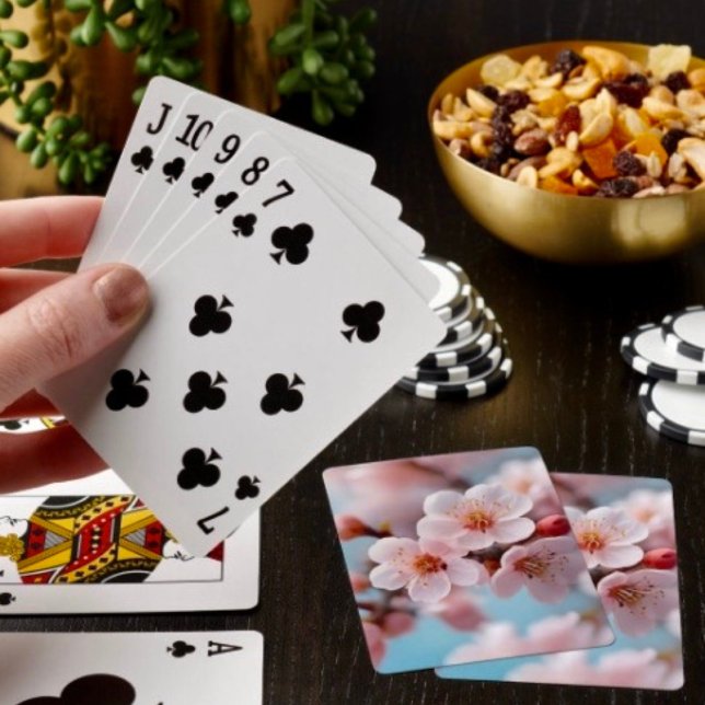 Magie der rosa Blüten Spielkarten (Poker cards easy to shuffle, smooth card stock. Dimensions: 2.5" x 3.5”. 

)