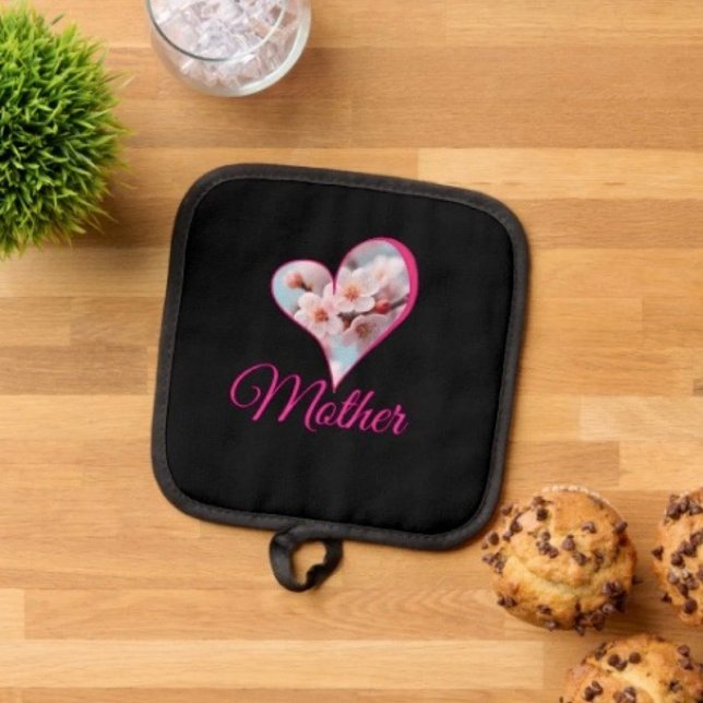 Magie der rosa Blüten Topflappen (Pot Holder Full rubber protection cover no slip silicon hanging loop. 
)