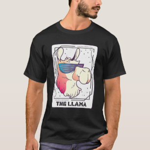 Magie der Tarot Card Sunglass Lama Mystische Karte T-Shirt