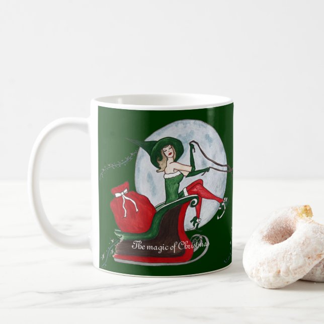 Magie der Weihnachtszeit-Tasse Kaffeetasse (Mit Donut)