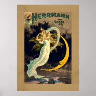 Magie des Vintagen Magischen Mondes Theaterposter Poster
