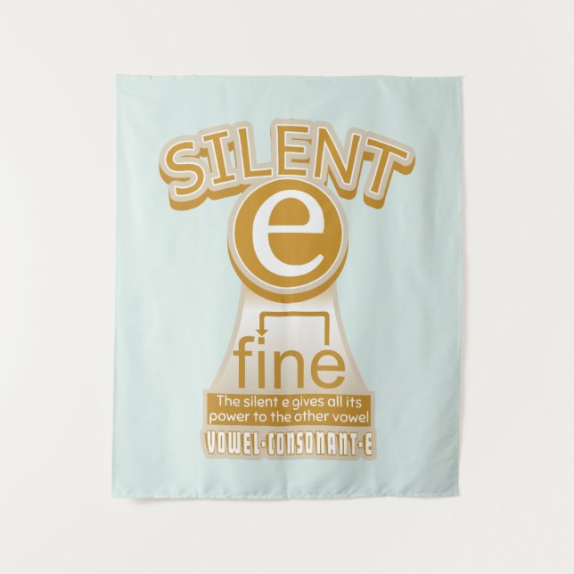 Magie e Regel PHONICS Englisch lernen Wandteppich (Vorderseite)