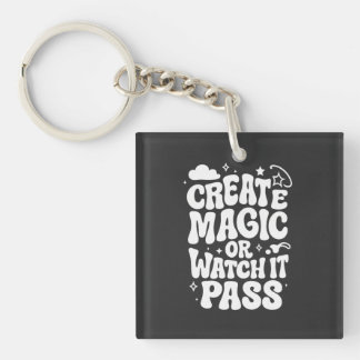 Magie erzeugen oder den Pass ansehen Schlüsselanhänger