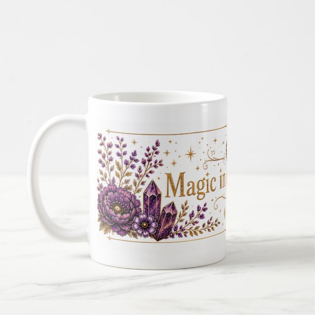 Magie im Alltag (Weiß) Kaffeetasse (Links)
