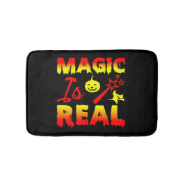 Magie ist echter Halloween Pumpkin Hexe Zauber Wan Badematte