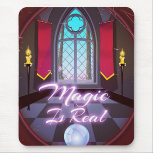 Magie ist ein wirklich inspirierender Zitat-Cartoo Mousepad
