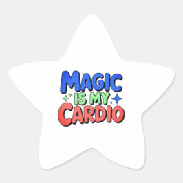 Magie ist mein Cardio-Aufkleber Stern-Aufkleber