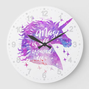 Magie ist um uns herum - Wählen Sie die Hintergrun Große Wanduhr