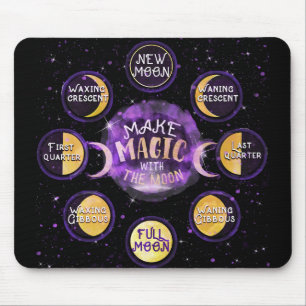 Magie mit dem Mond Mondzyklus Phasen Mousepad