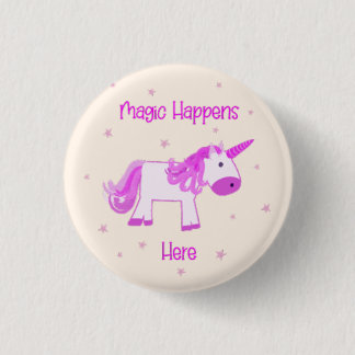 Magie passiert hier Unicorn-Taste Button