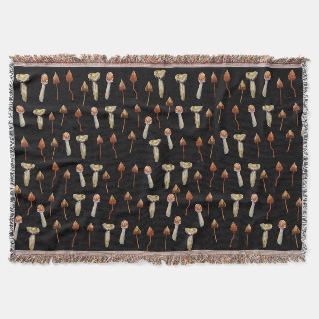 Magie Pilze Wasserfarben Kunst Decke (Vorderseite)