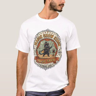 Magie-Show-Bühne Katze Magie-Show-Bühne Katze Vint T-Shirt