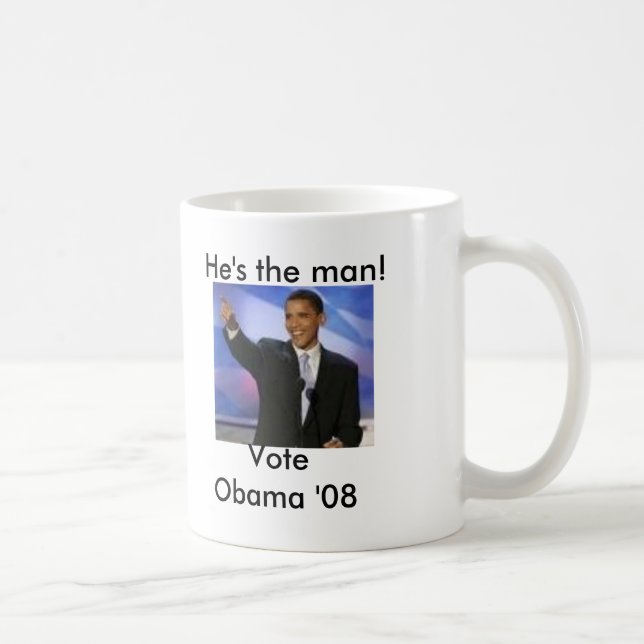 Magie-Tasse AbstimmungObama '08 Kaffeetasse (Rechts)