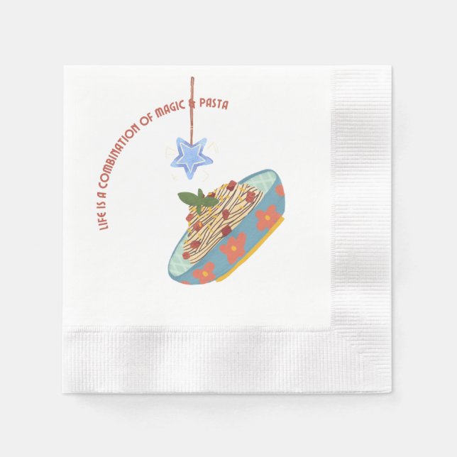 Magie und Pasta Napkin Serviette (Vorderseite)